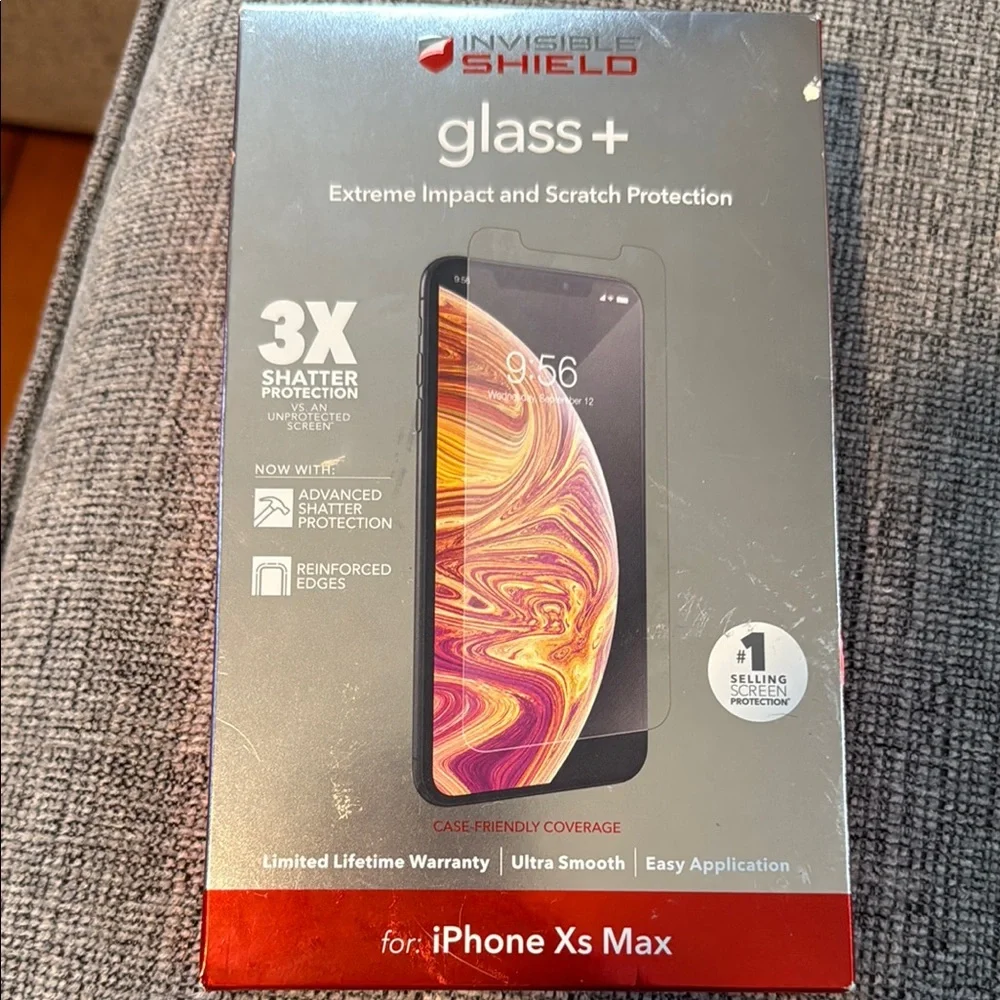 Glass+ Screen Protector for iPhone Xs Max - Black